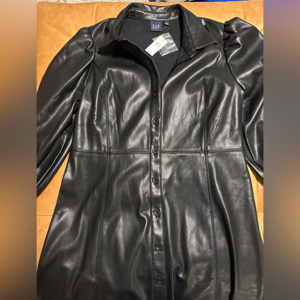 GAP Black Leather Dress